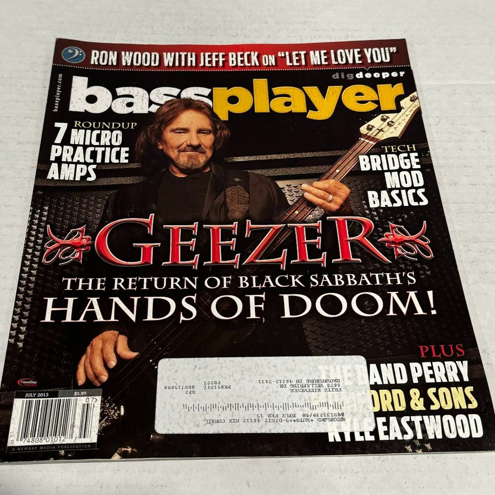 Bass Player Magazine - Geezer Butler of Black Sabbath - July 2013